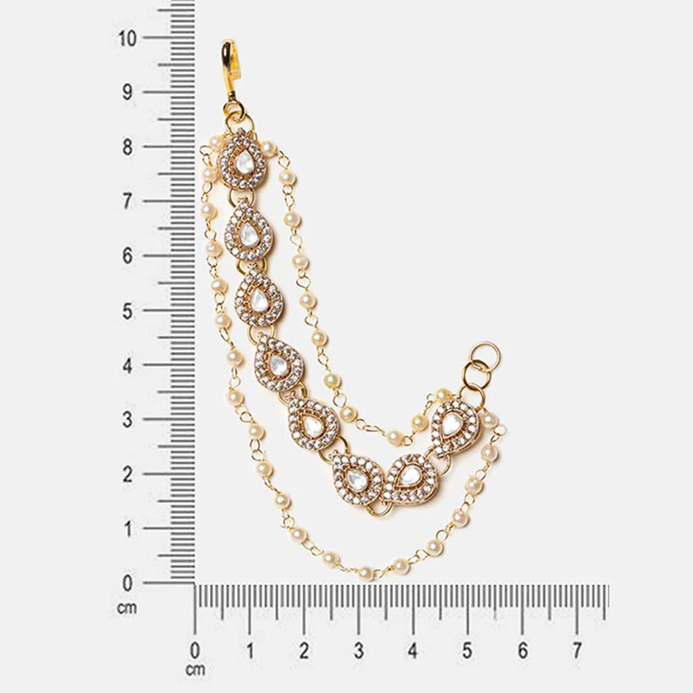 Ruby Raang Studio Gold Plated Ear Chain - Image 5