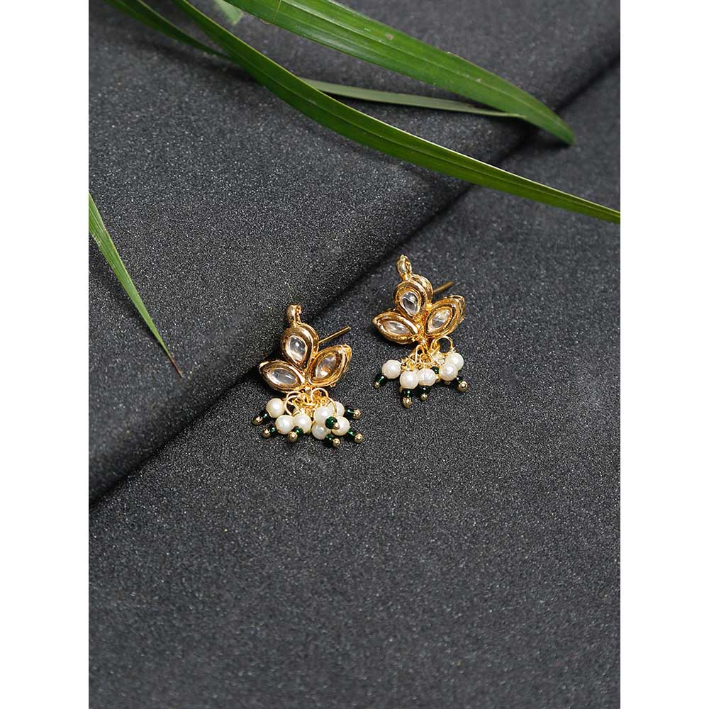 RUBY RAANG STUDIO Gold-Toned Contemporary Studs Earrings - Image 2