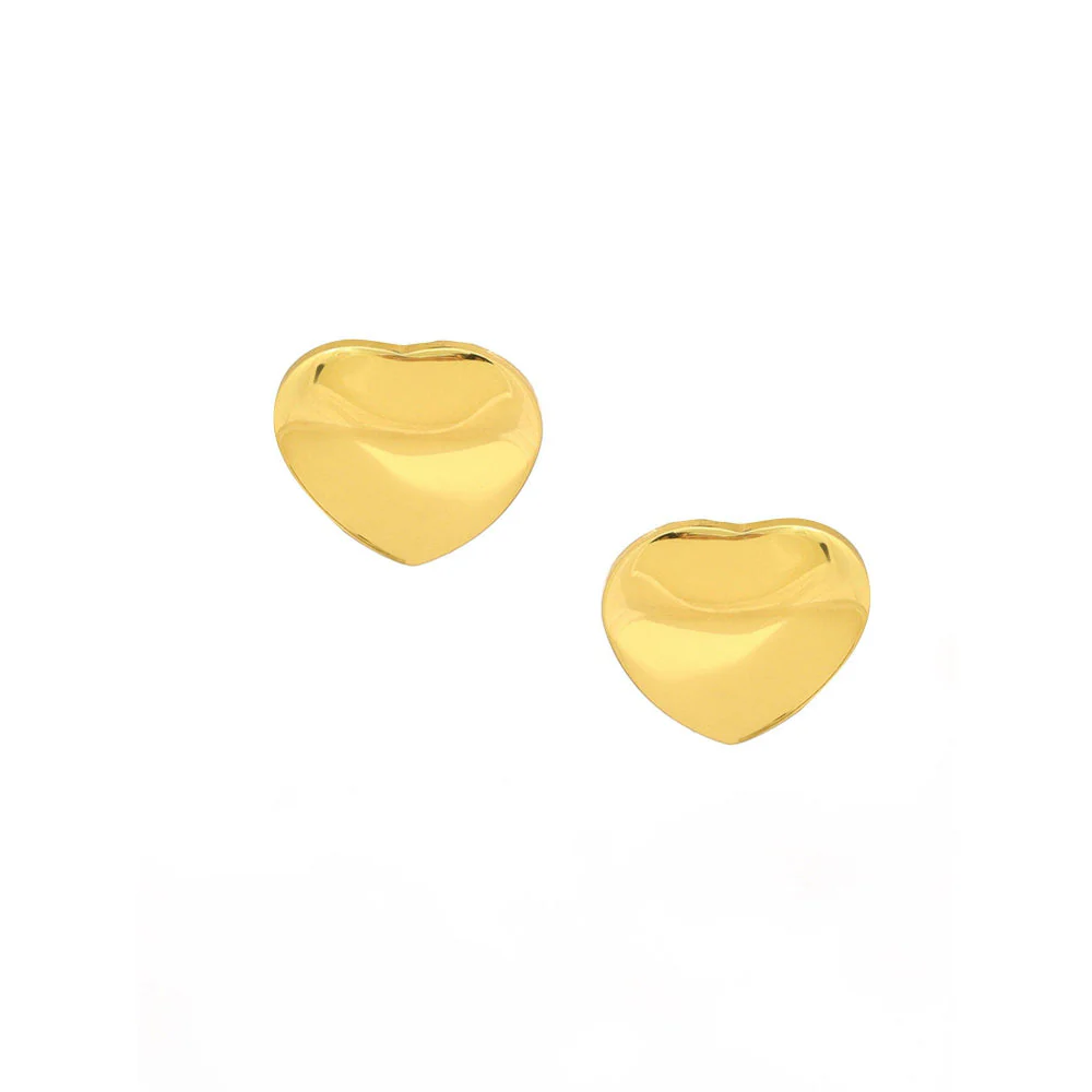 Ruby Raang Studio Golden Heart Studs -Gold - Image 2
