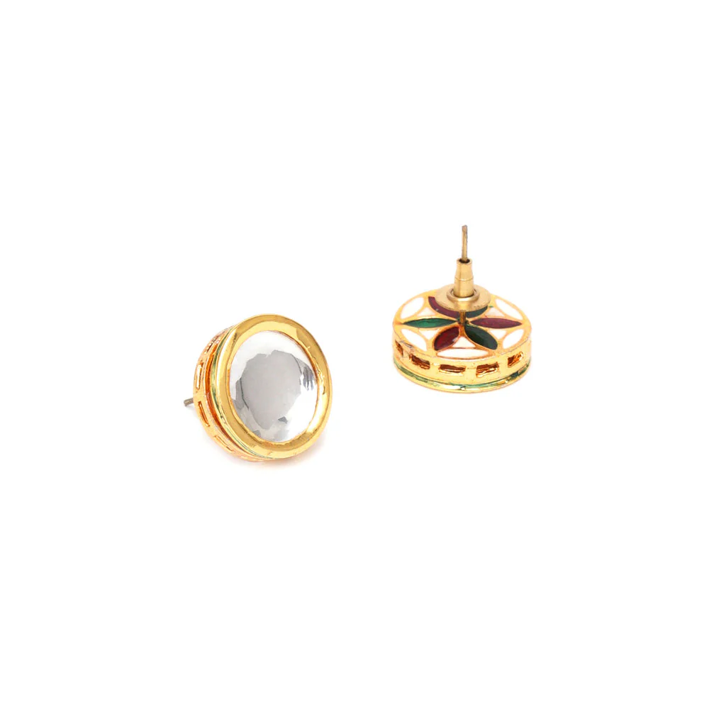 Ruby Raang Studio Kundan Gold Detailing Studs - Image 2