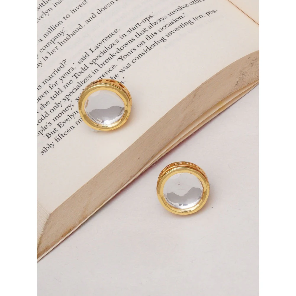 Ruby Raang Studio Kundan Gold Detailing Studs - Image 4
