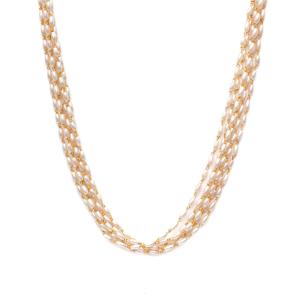 Ruby Raang Studio Layered Pearl Neckpiece - Image 4