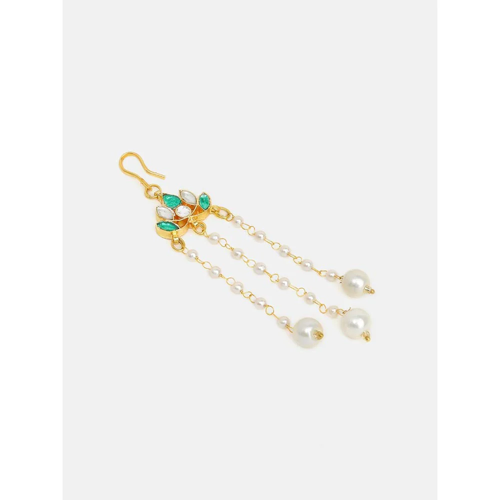 Ruby Raang Studio Lotus Drop Hanging Hair Pin - Image 4