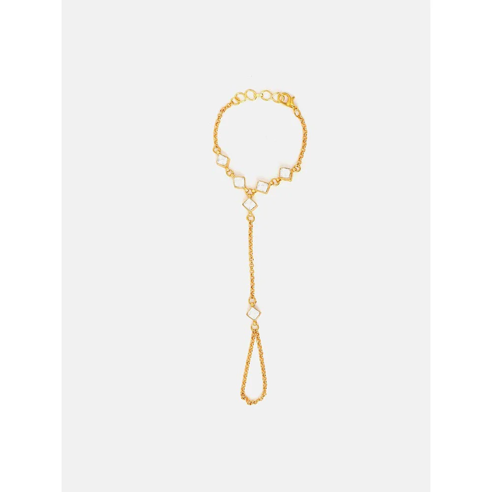 Ruby Raang Studio Noor Minimal Gold Hand Harness - Image 3
