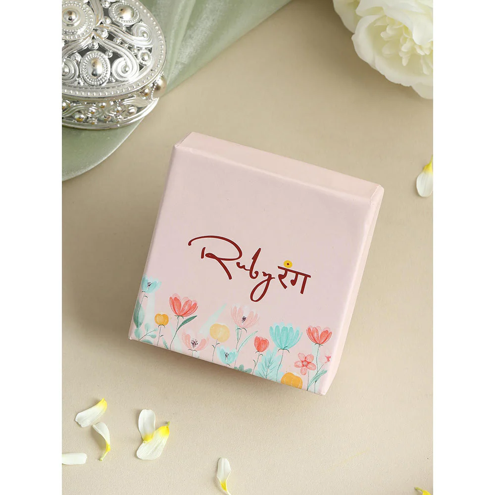 Ruby Raang Studio Pastel Green Whisper Pearl Kundan Maang Tikka - Image 5