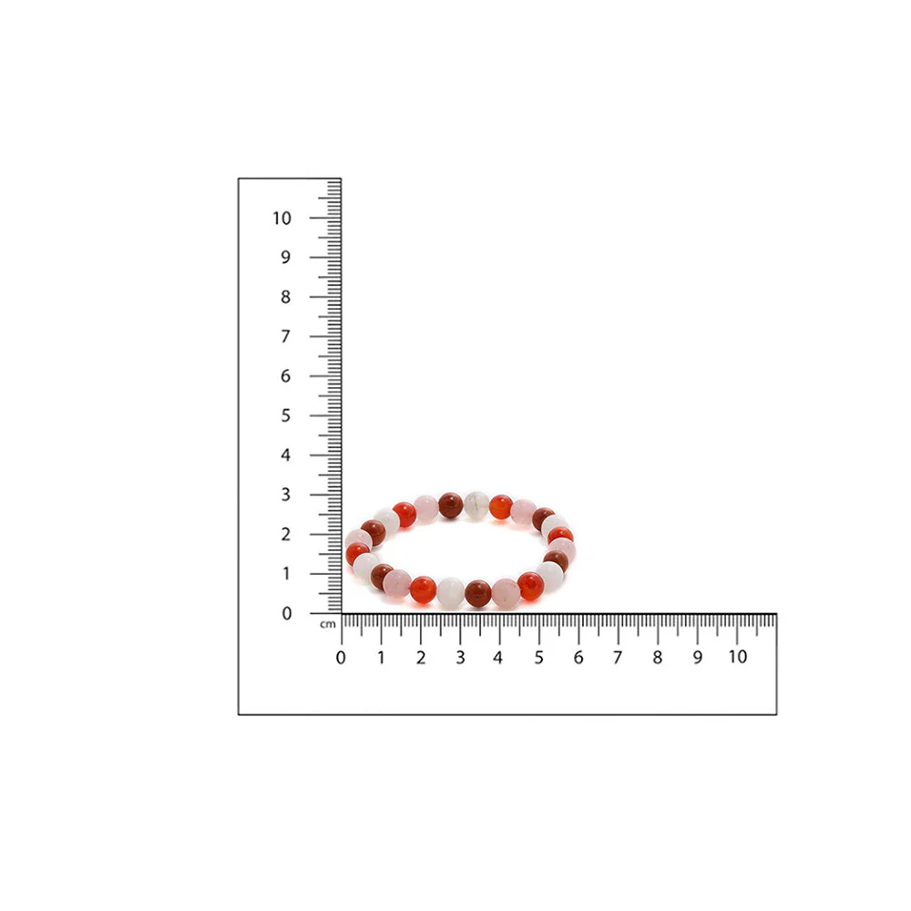 Ruby Raang Studio Red Carnelian, Amethyst Beads Bracelet -Multi-Color - Image 4