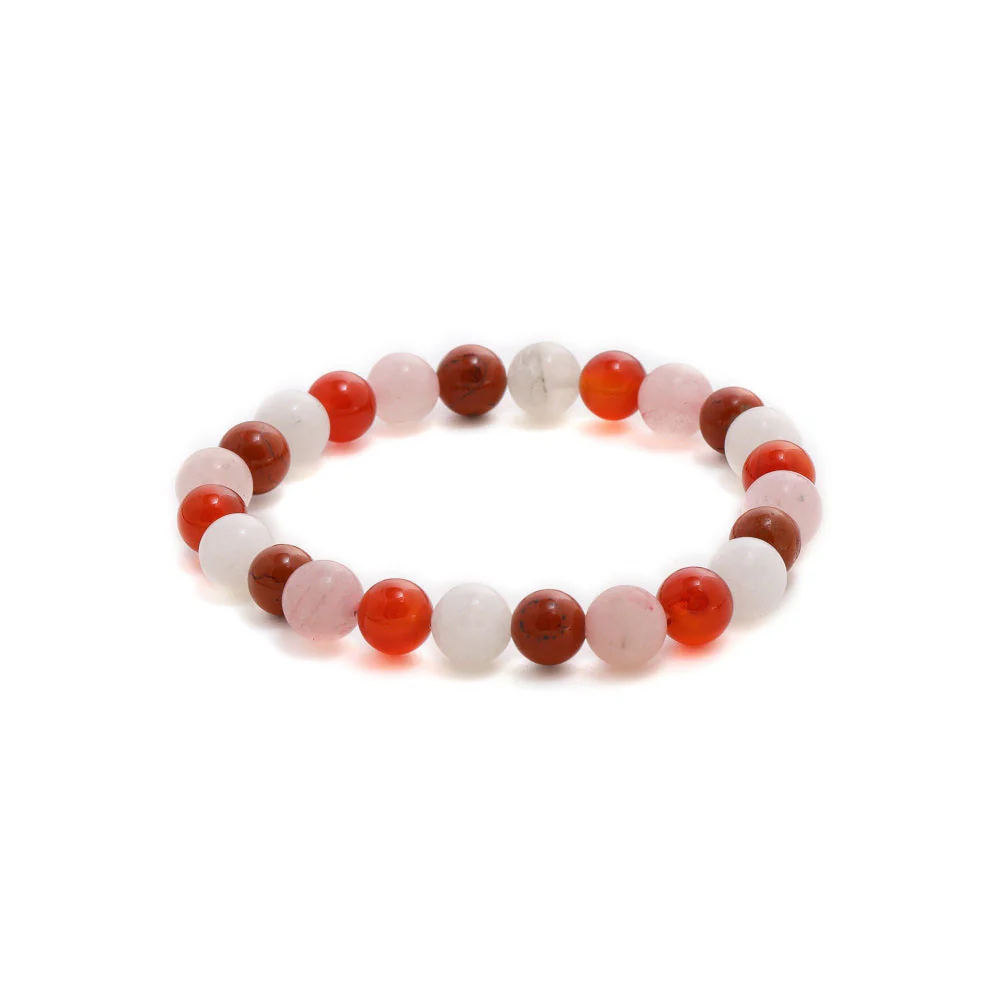 Ruby Raang Studio Red Carnelian, Amethyst Beads Bracelet -Multi-Color - Image 5