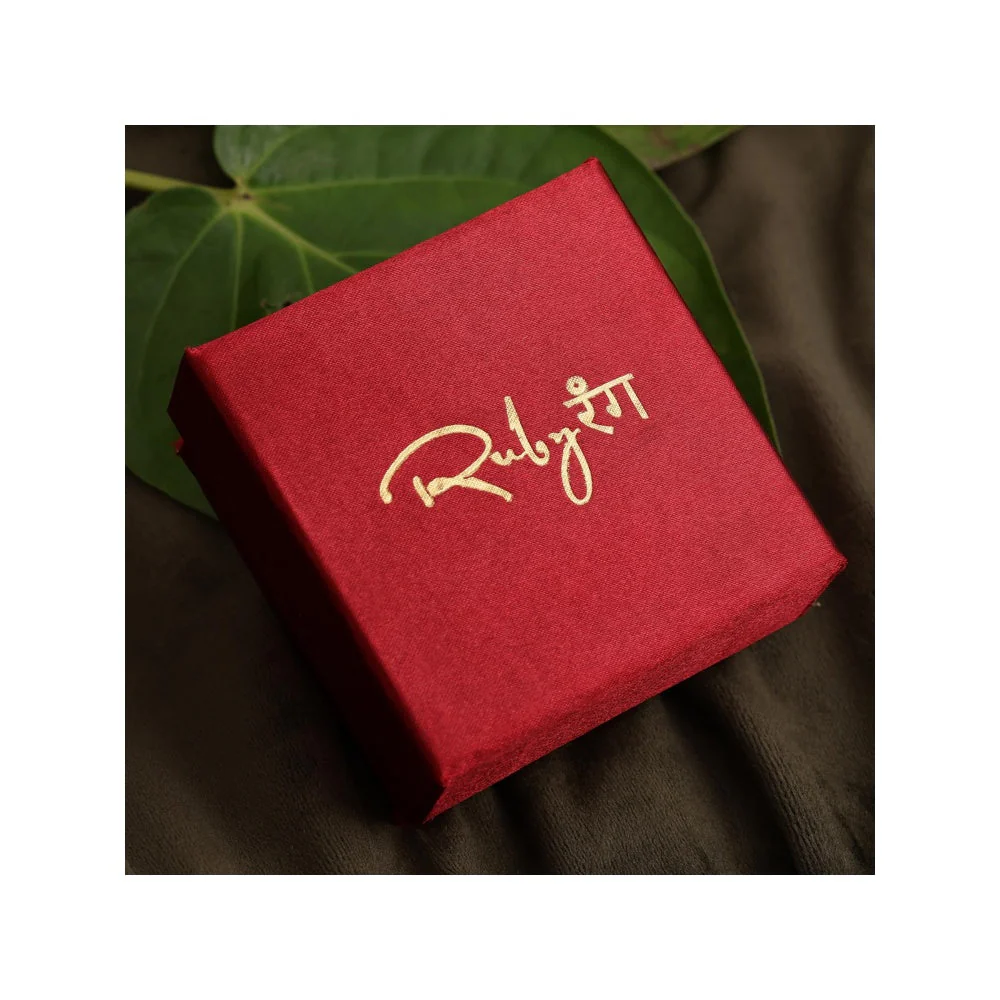 Ruby Raang Studio Round Golden Stud Earrings - Image 5