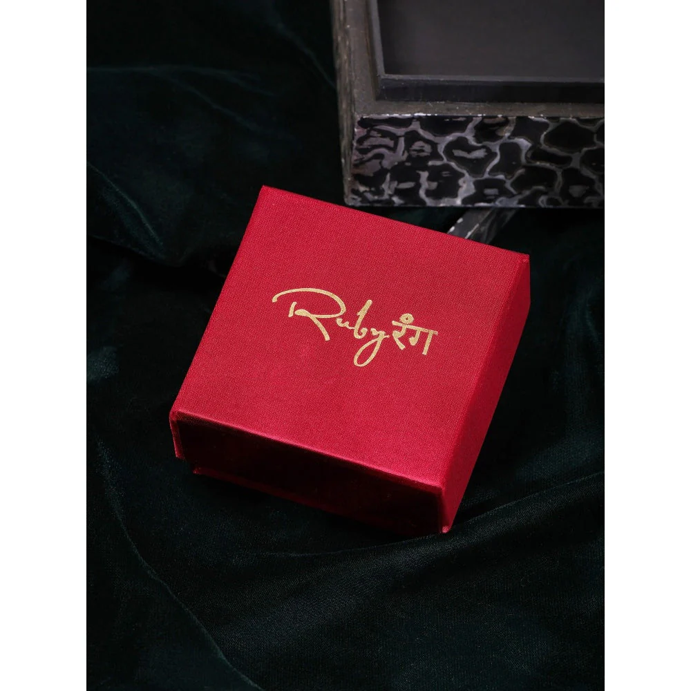 Ruby Raang Studio Round Kundan Hoop Earrings - Image 5
