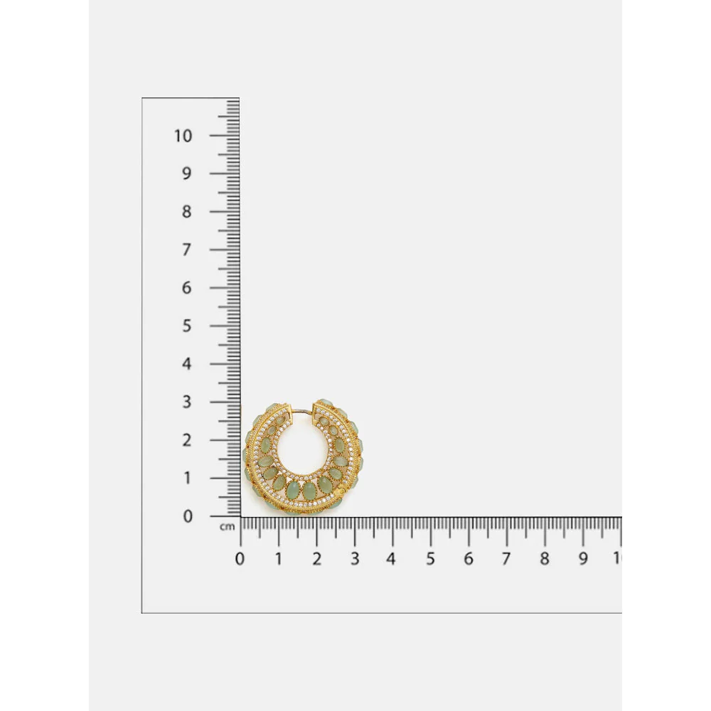 Ruby Raang Studio Round Kundan Hoop Earrings - Image 6