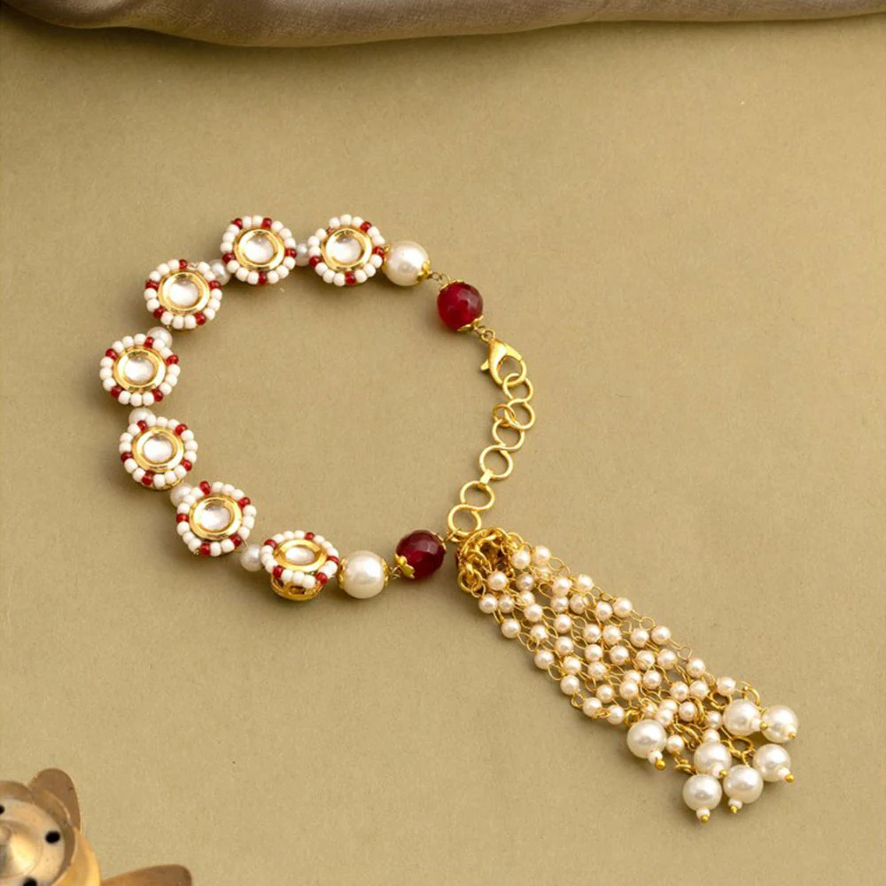 Ruby Raang Studio Royal Pearl Haathphool - Image 2