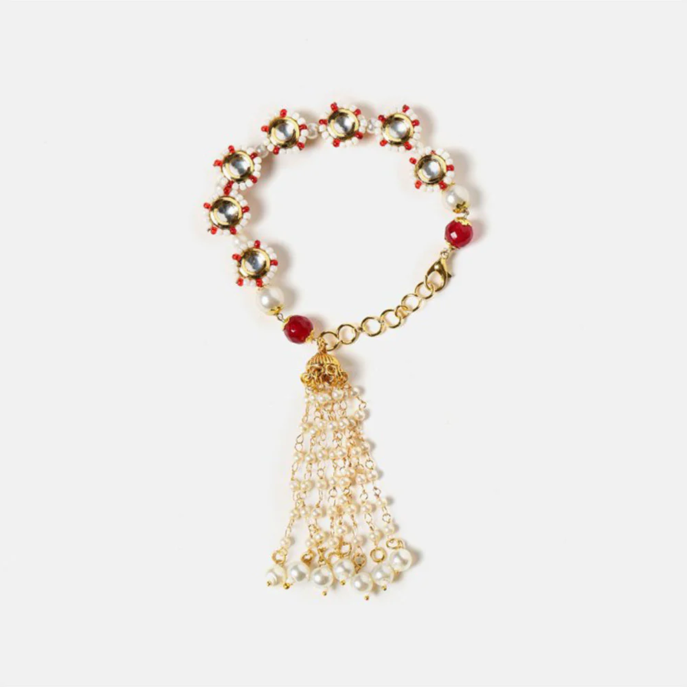 Ruby Raang Studio Royal Pearl Haathphool - Image 3