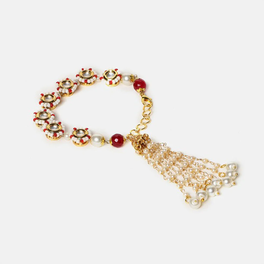 Ruby Raang Studio Royal Pearl Haathphool - Image 4