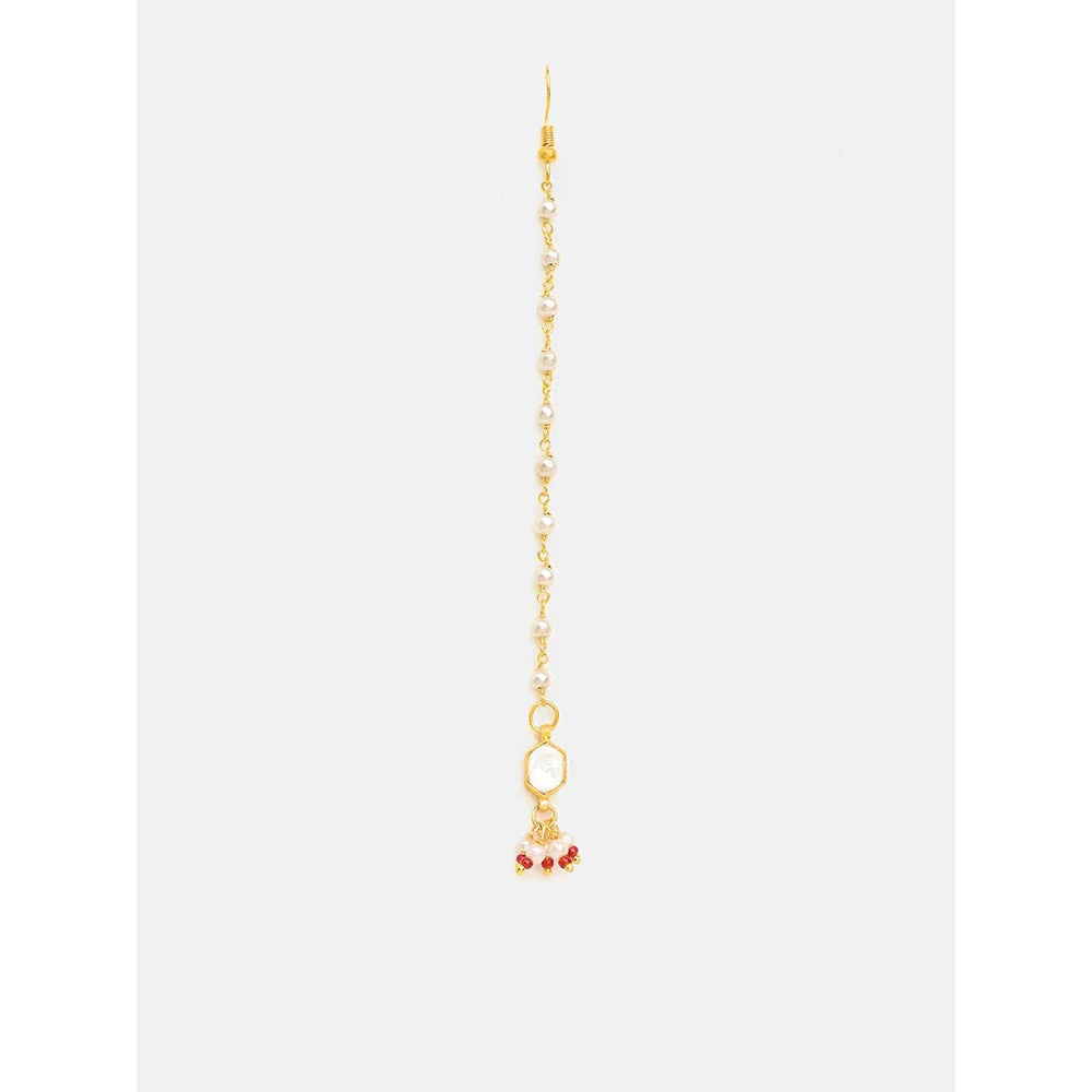 Ruby Raang Studio Soft Bloom Kundan Maang Tikka - Image 3