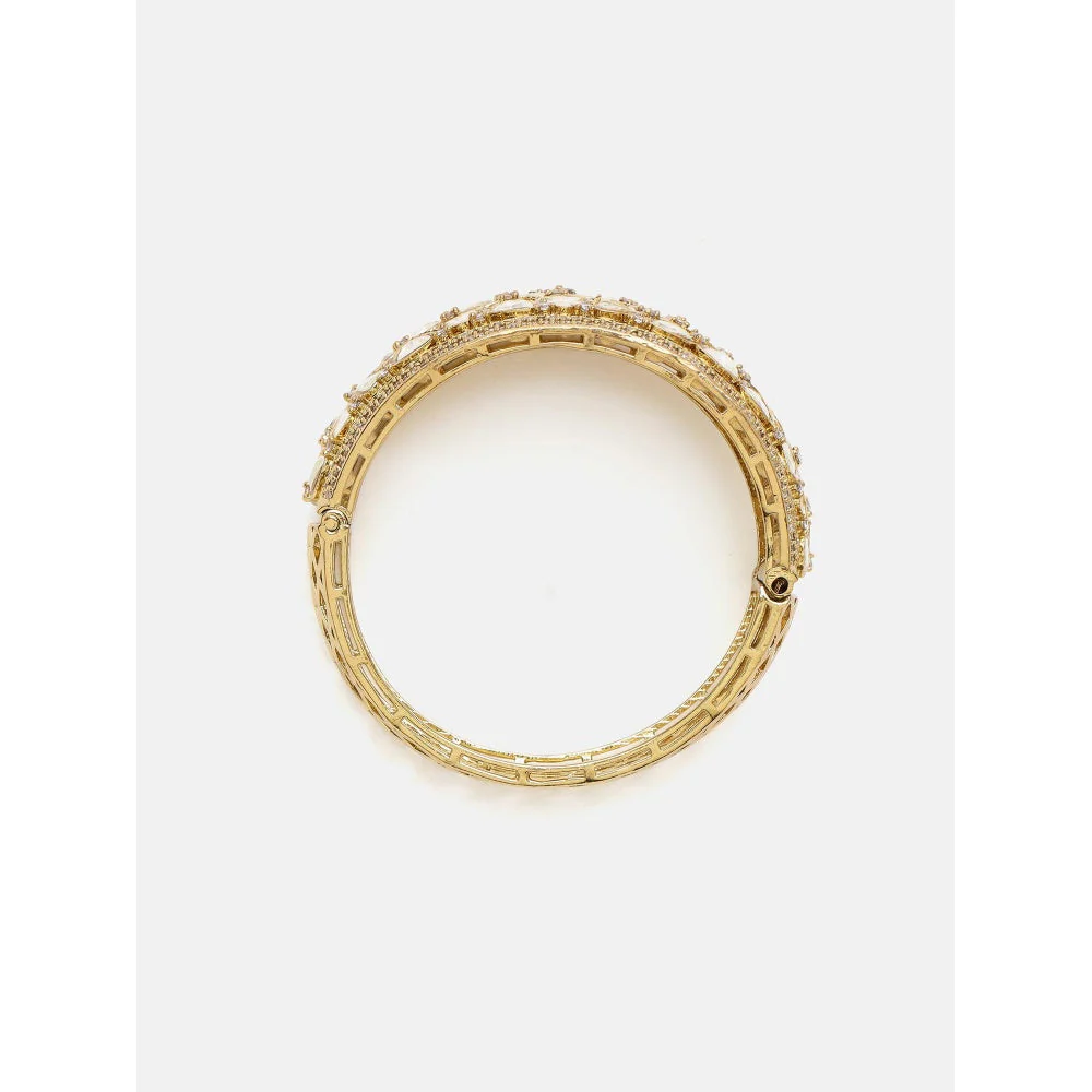 Ruby Raang Studio White Kundan and Stone Studded Kada - Image 3