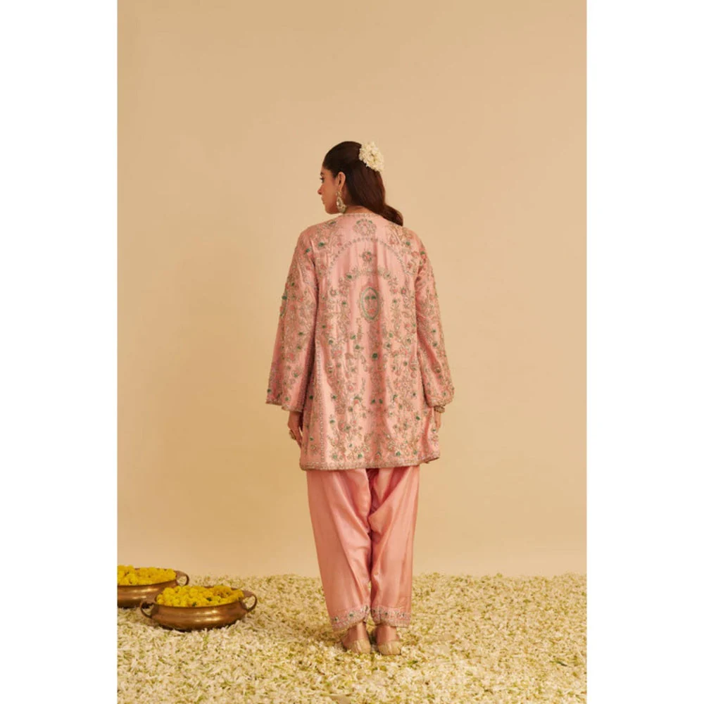 Sheetal Batra Alira Dabka Zardozi Embroidered Peach Kurta with Salwar and Dupatta - Image 2