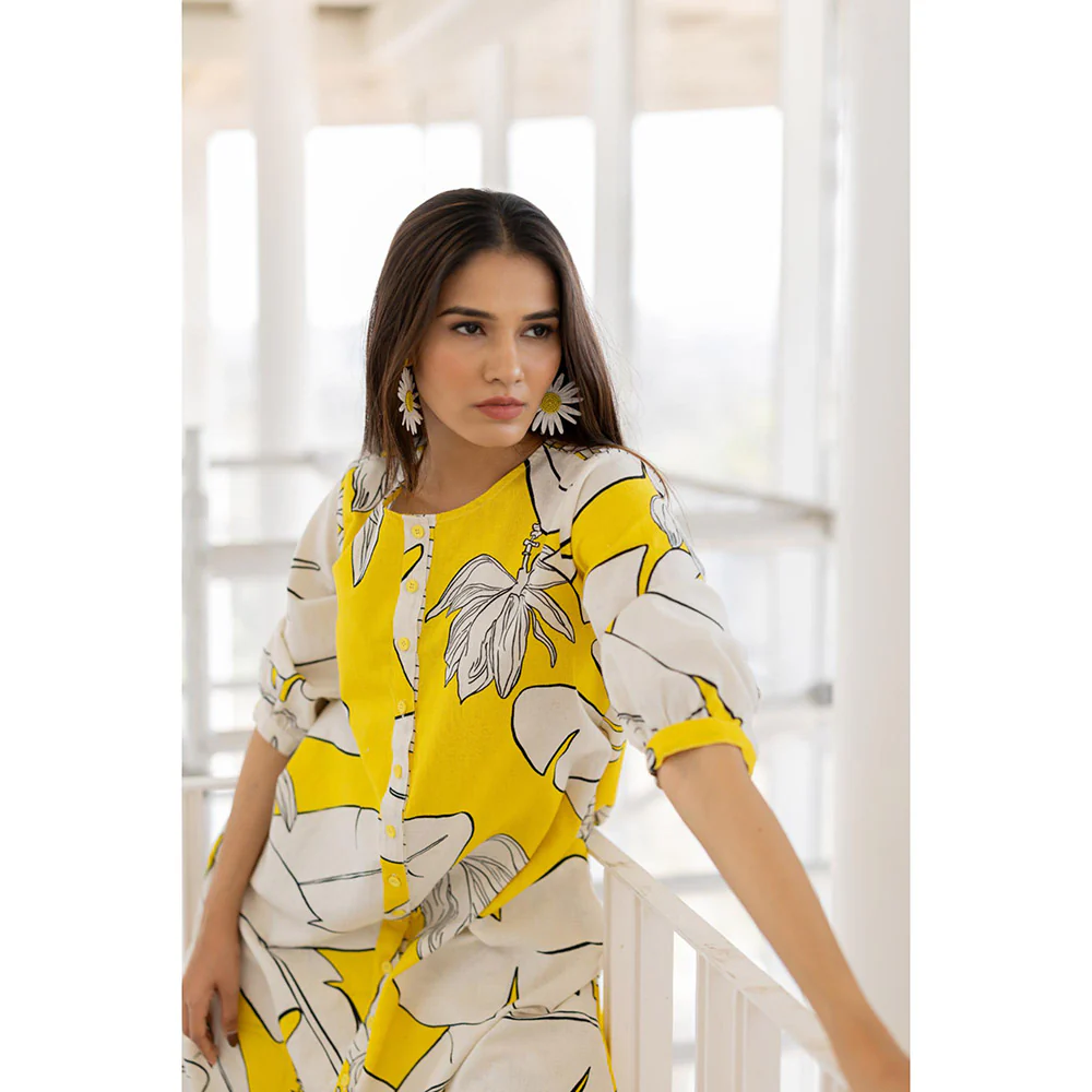 Silai Studio Plantain Orchard Button Down Kurta - Image 3