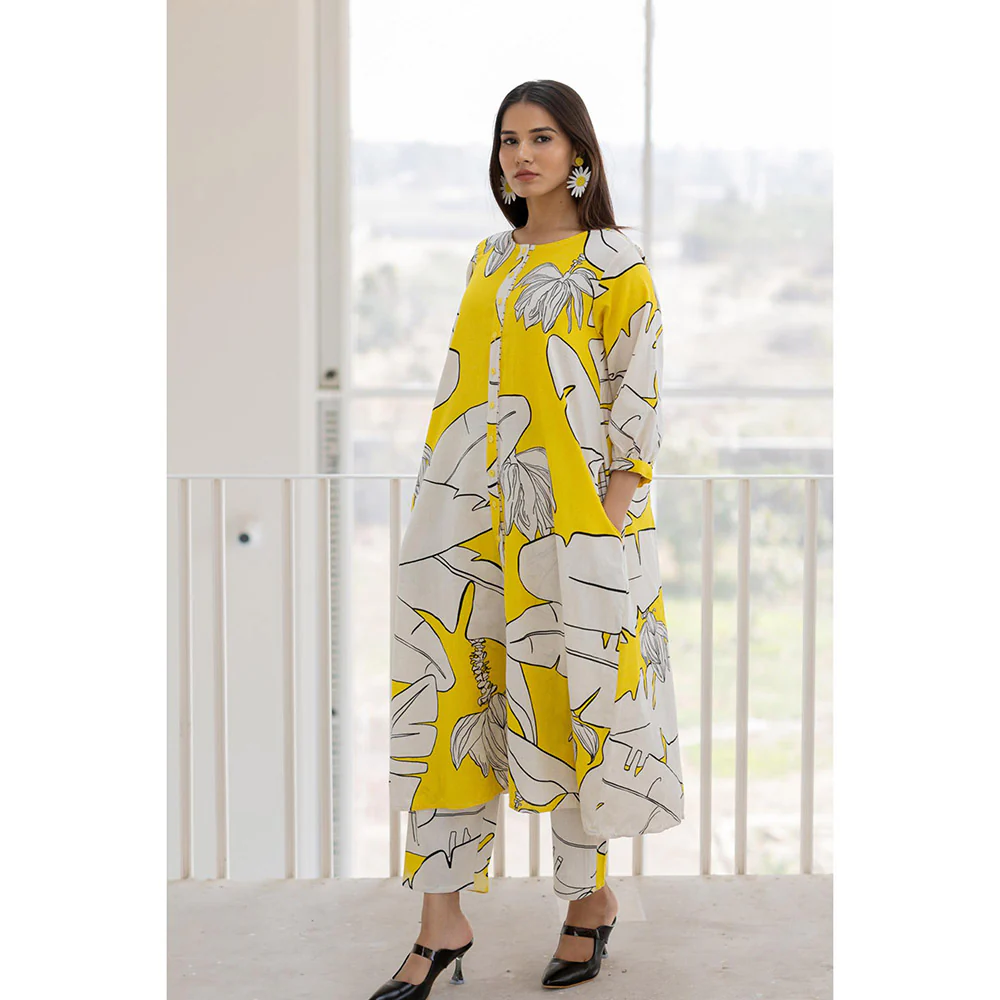Silai Studio Plantain Orchard Button Down Kurta - Image 4