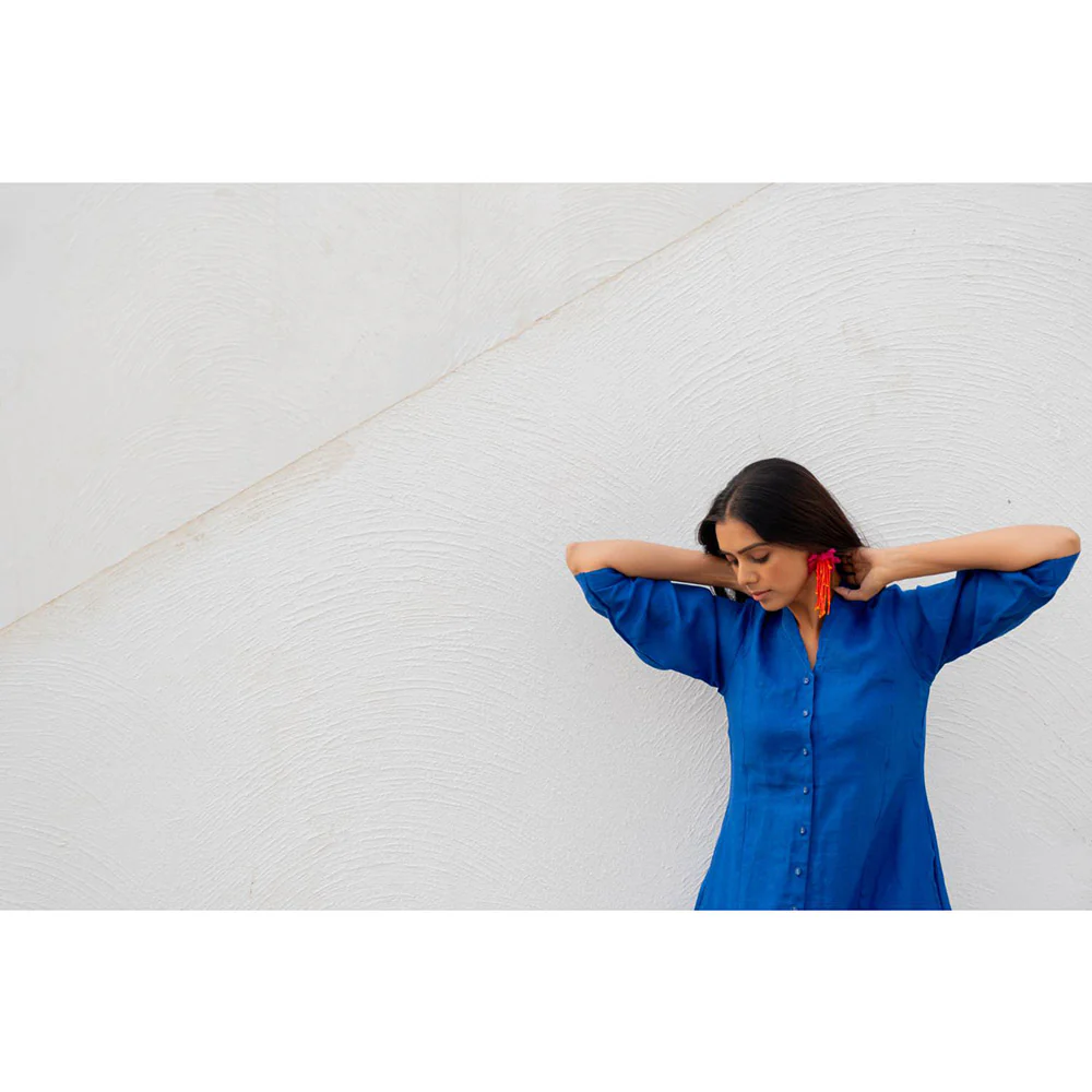 Silai Studio Sapphire Linen Button-down Kurta - Image 5