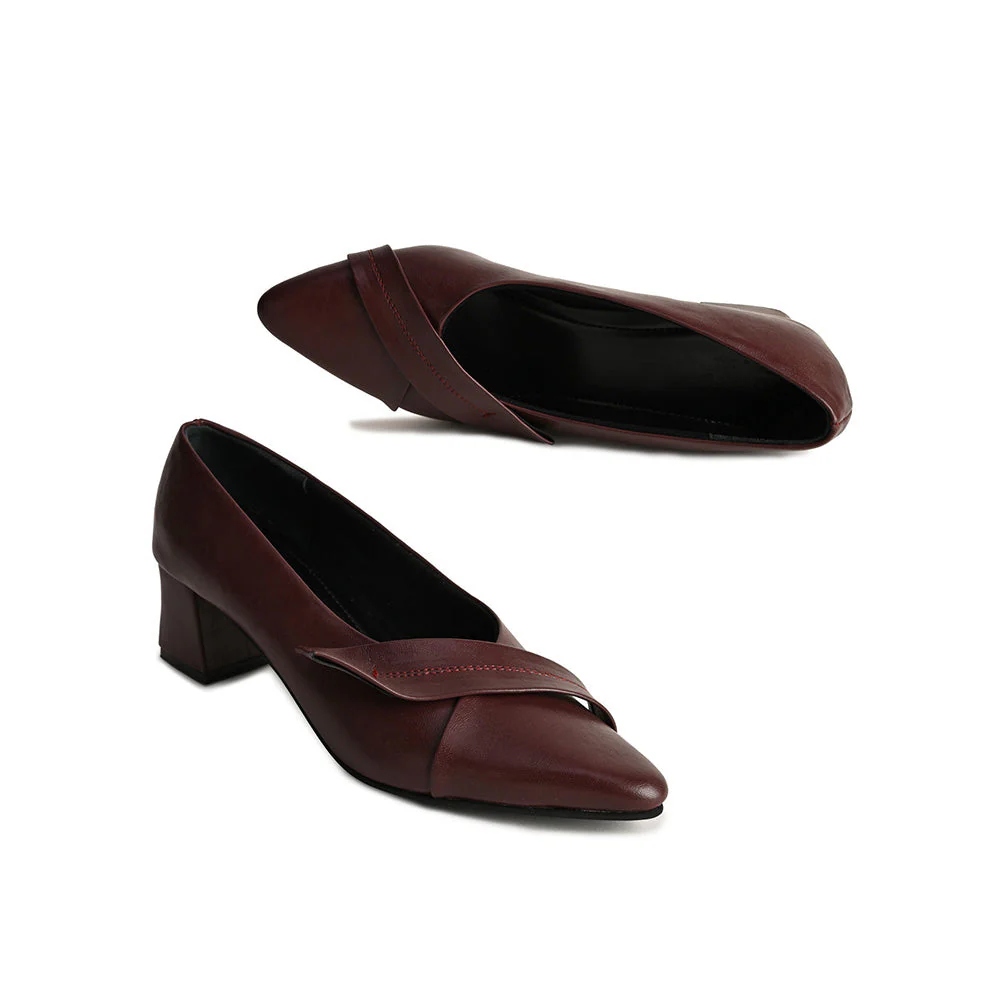 SKO Sara Maroon Pumps - Image 2