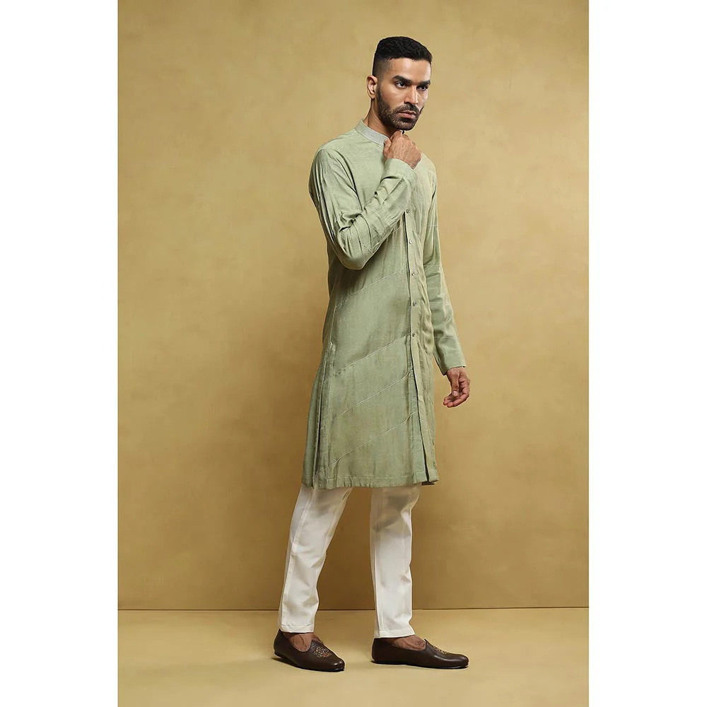 Soniya G Green Sherwani and Trouser with Jacket (Set of 3) - Image 2