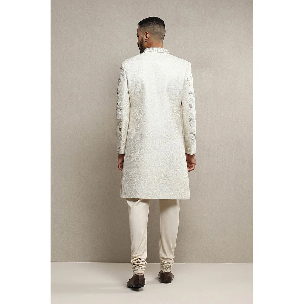 Soniya G Off White Sherwani and Kurta with Pant (Set of 3) - Image 4