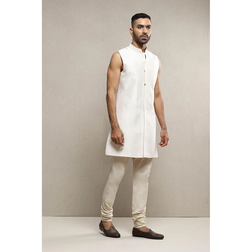 Soniya G Off White Sherwani and Kurta with Pant (Set of 3) - Image 5