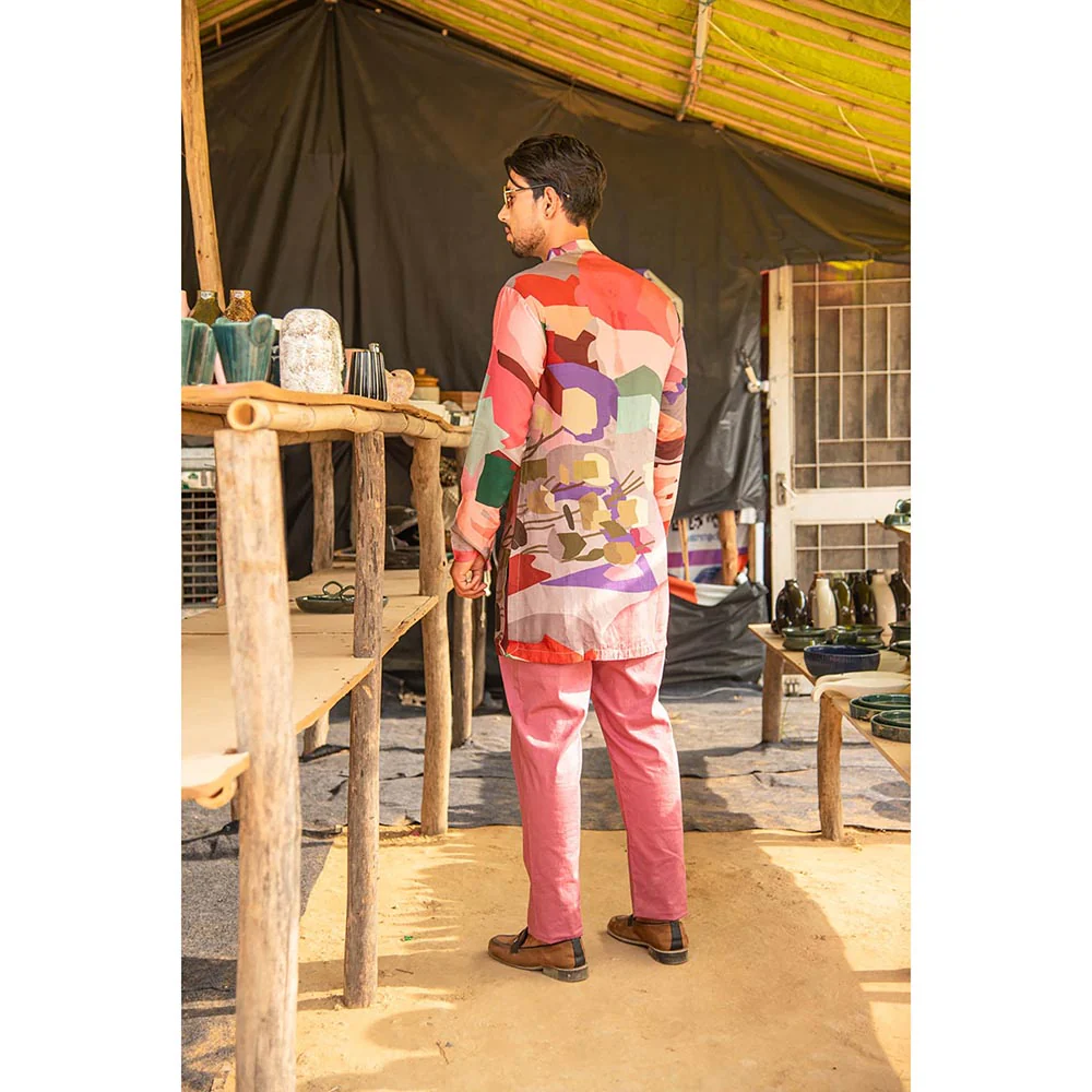 Soniya G Printed Multicolor Kurta with Pants (Set of 2) - Image 3