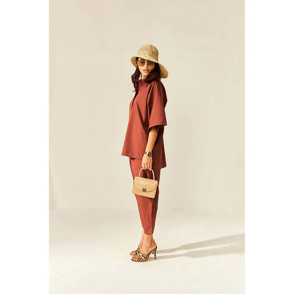 SPACE Ikigai Rust Top And Bag Pant - Image 4