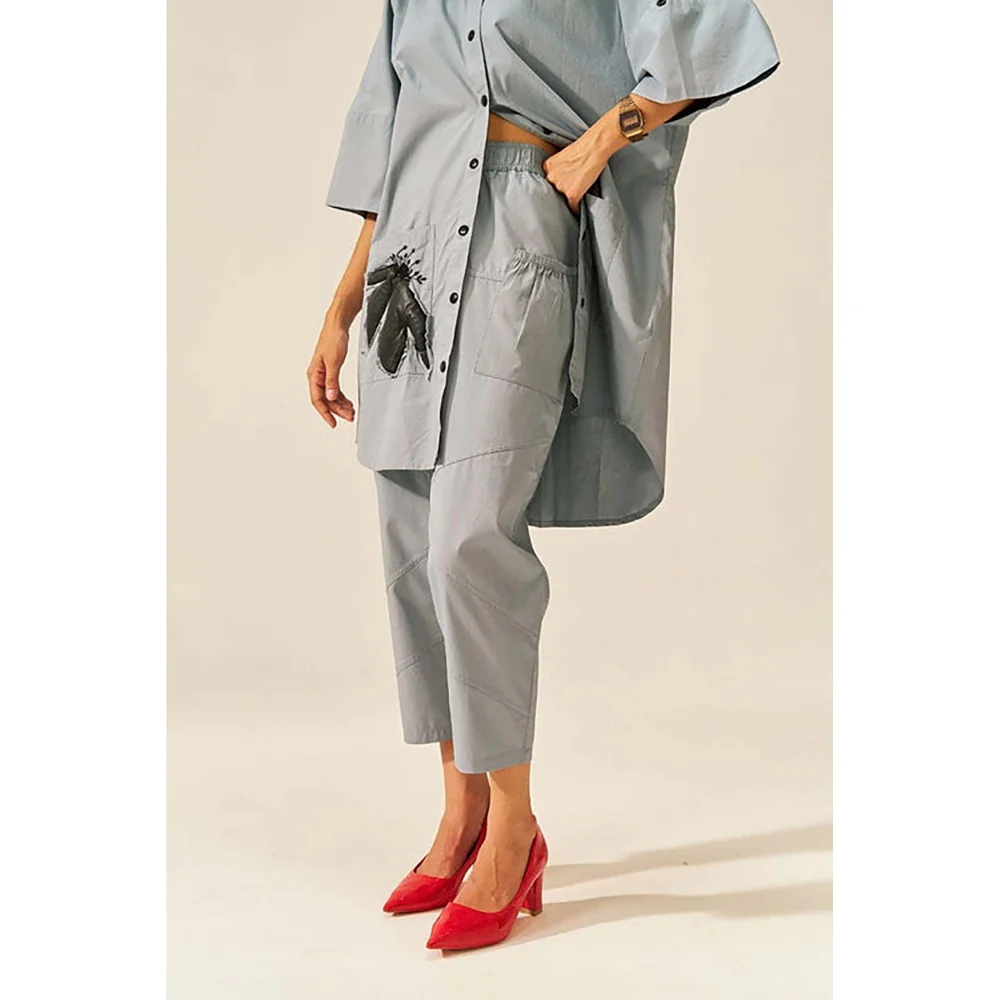 SPACE Two Piece Grey Tunic Style Shirt And Elasticated Pant - Image 7