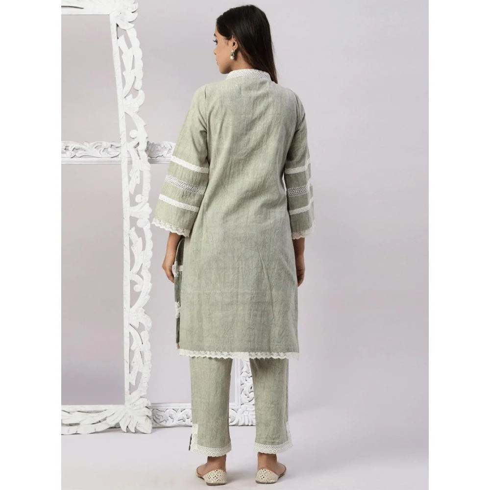 Spring Soul Cotton Stone Wash with Lace Co-Ord (Set of 2) - Image 3