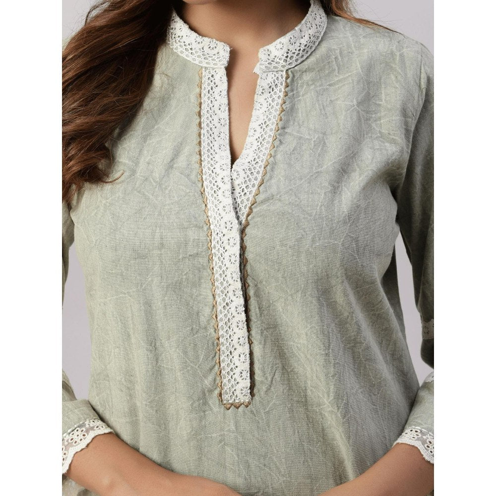Spring Soul Cotton Stone Wash with Lace Co-Ord (Set of 2) - Image 4