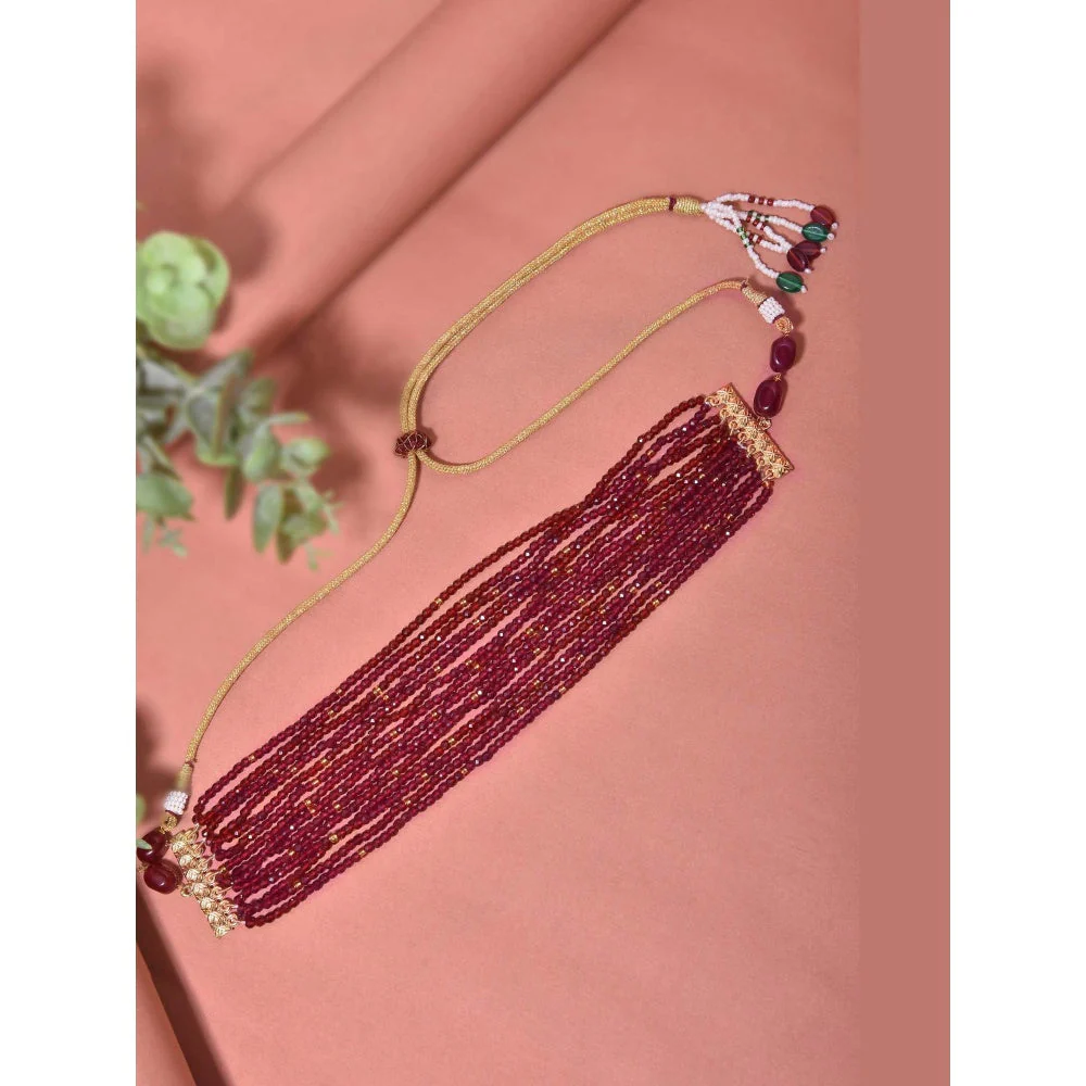 SWABHIMANN Aysha Red Choker Necklace - Image 2