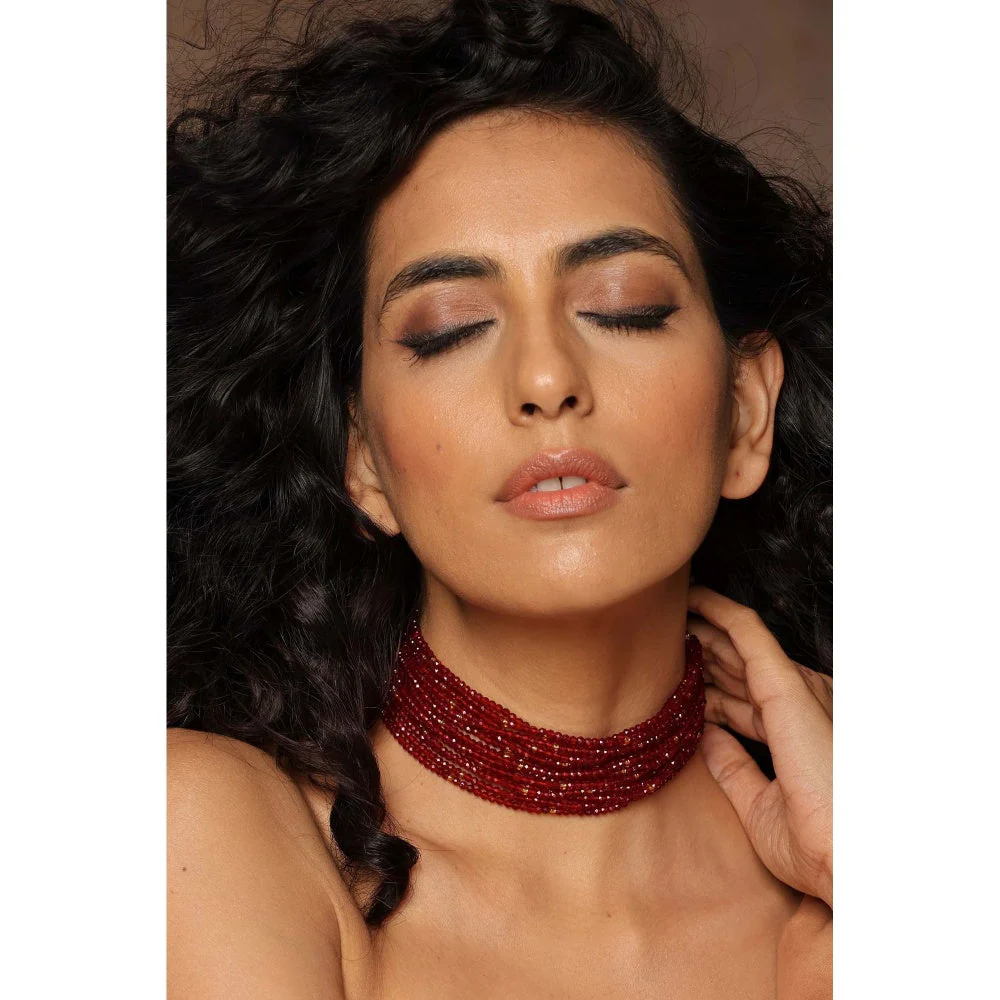 SWABHIMANN Aysha Red Choker Necklace - Image 5