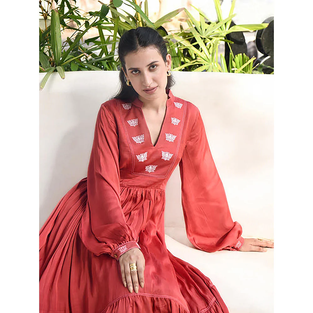 Taro India Persian Red Dress - Image 2