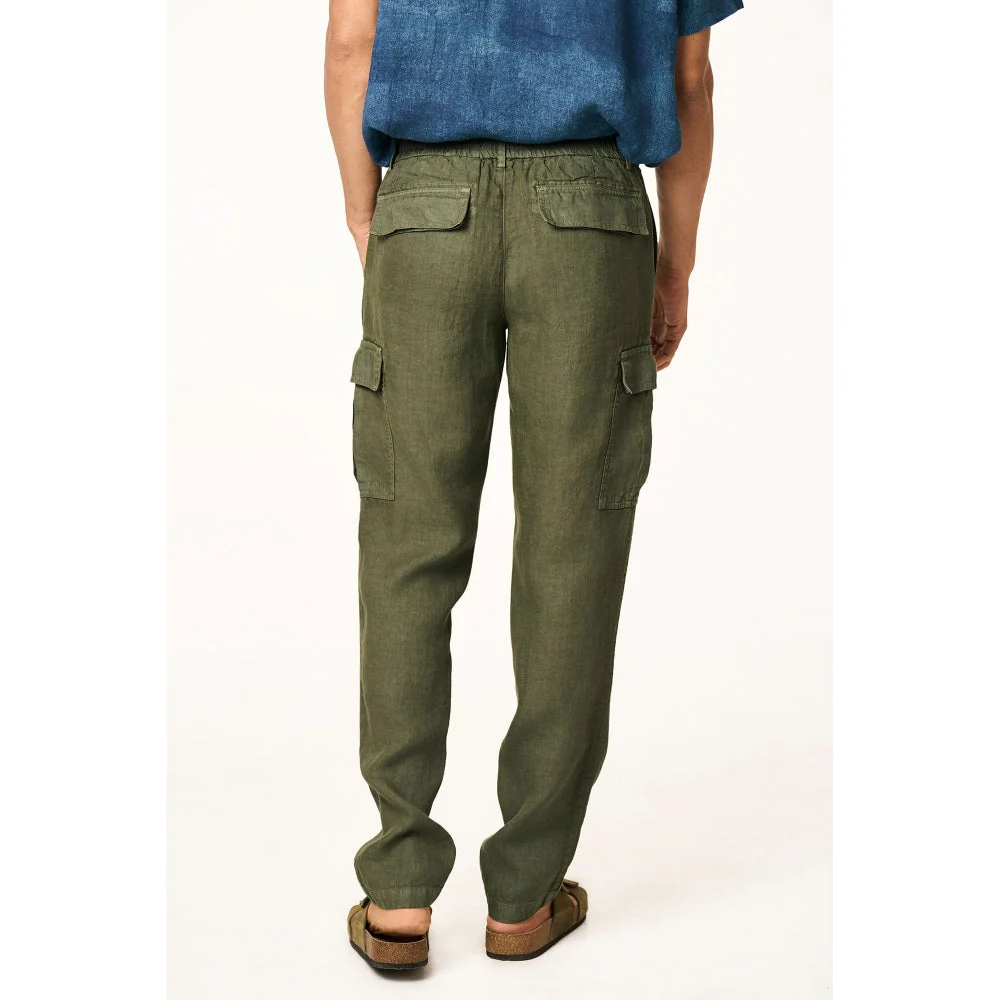 TERRA LUNA Olive Solid Straight Fit Trouser - Image 2