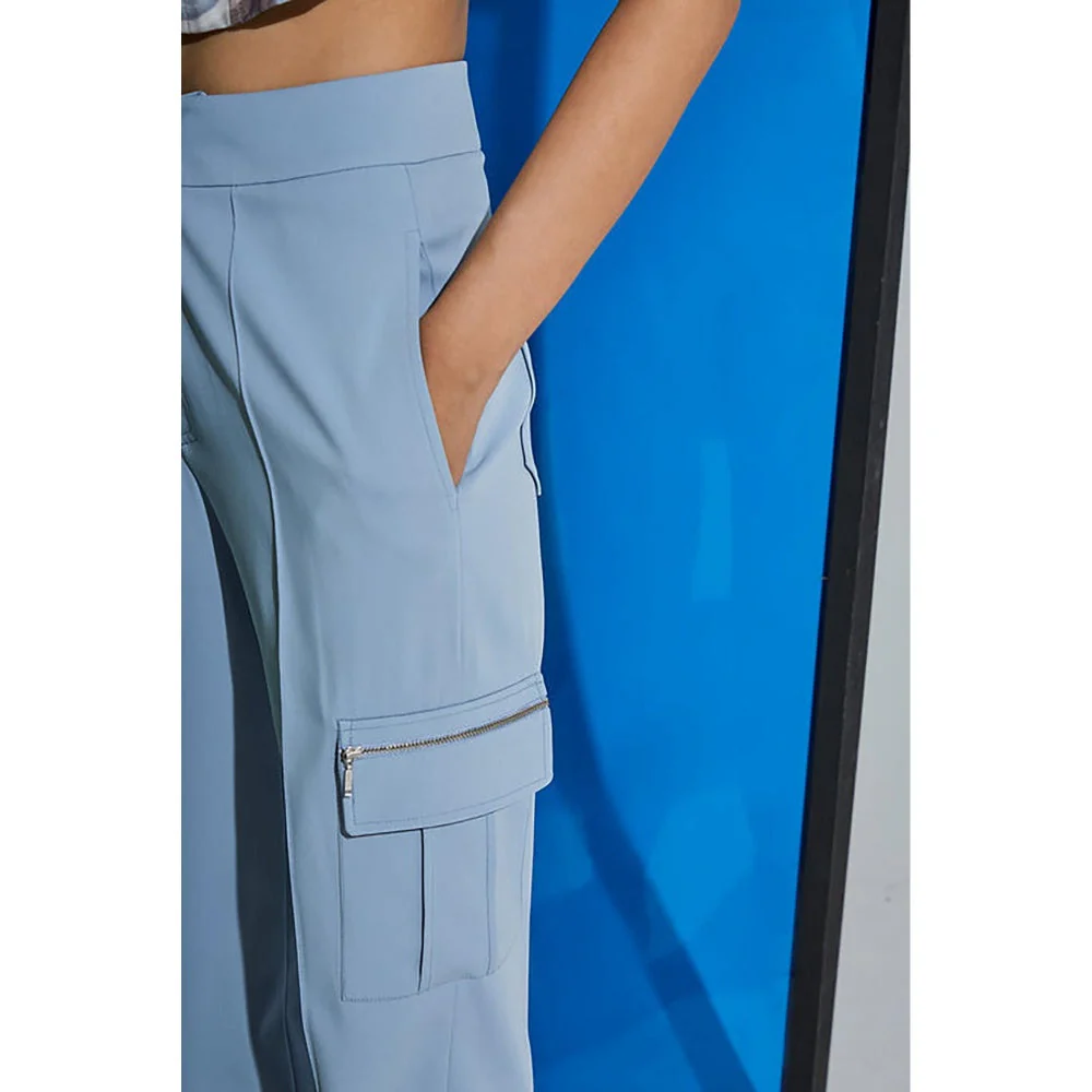 The Dapper Lady Aqua Asymmetric Joggers - Image 5