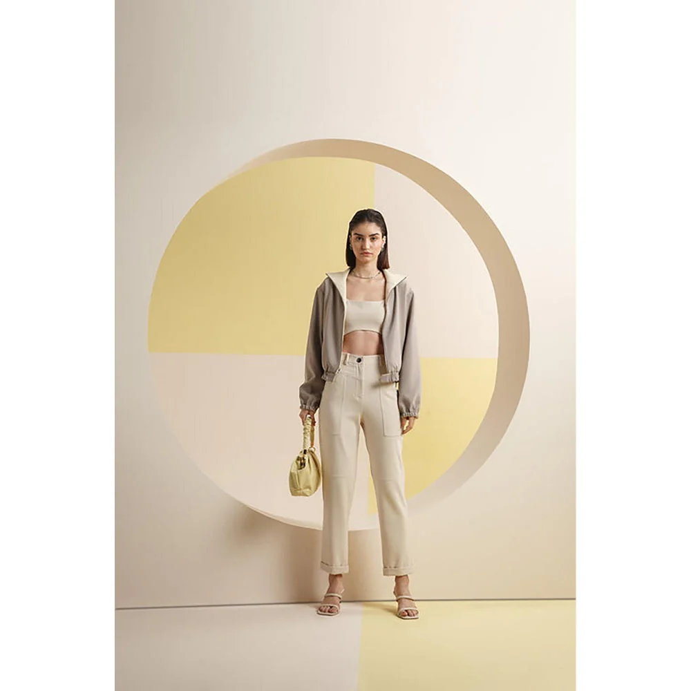 The Dapper Lady Ivory Tapered Pants - Image 3