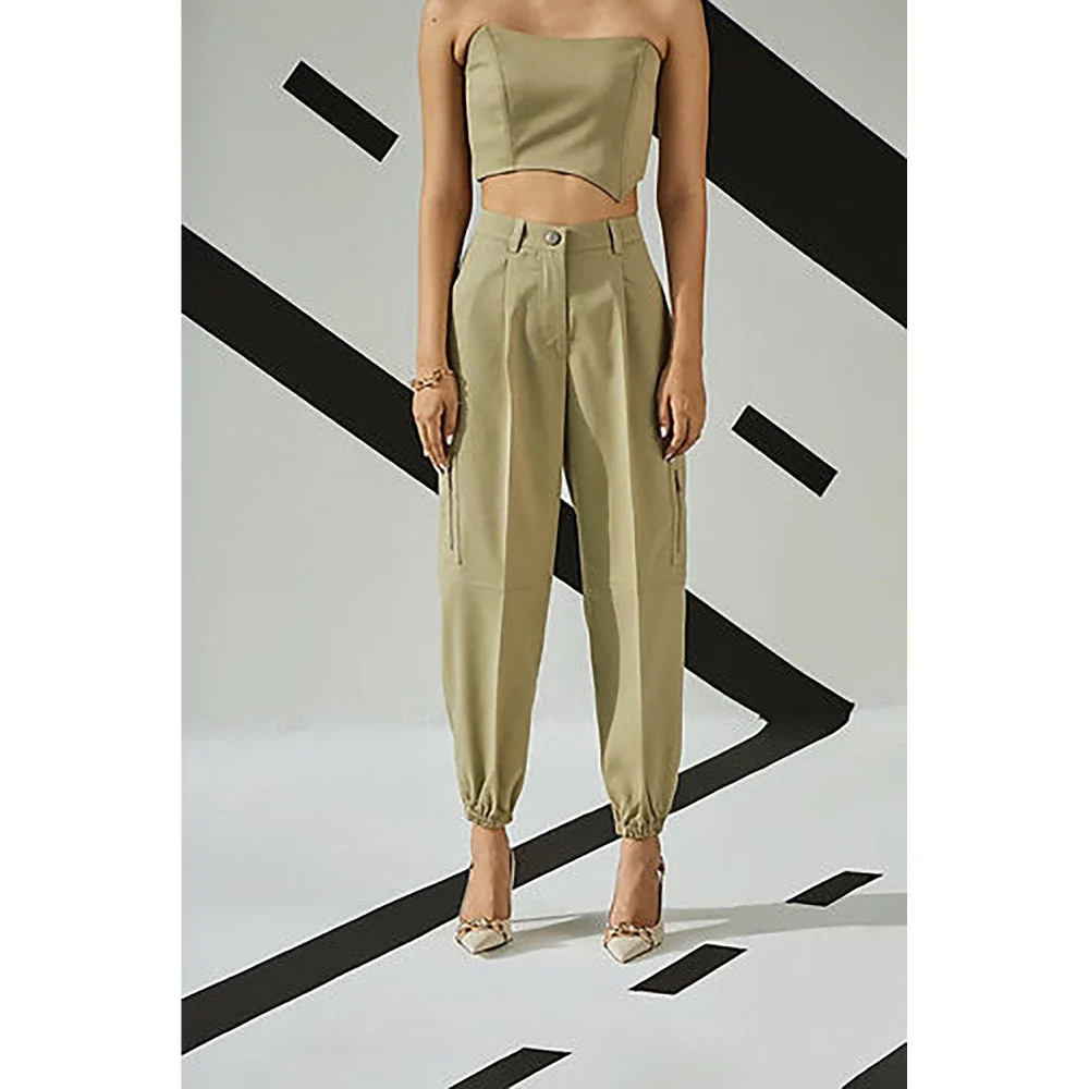 The Dapper Lady Jade Pleated Joggers - Image 3