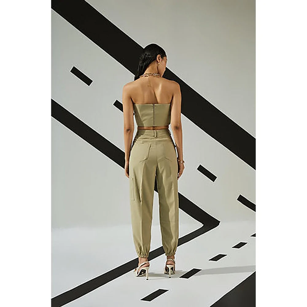 The Dapper Lady Jade Pleated Joggers - Image 4