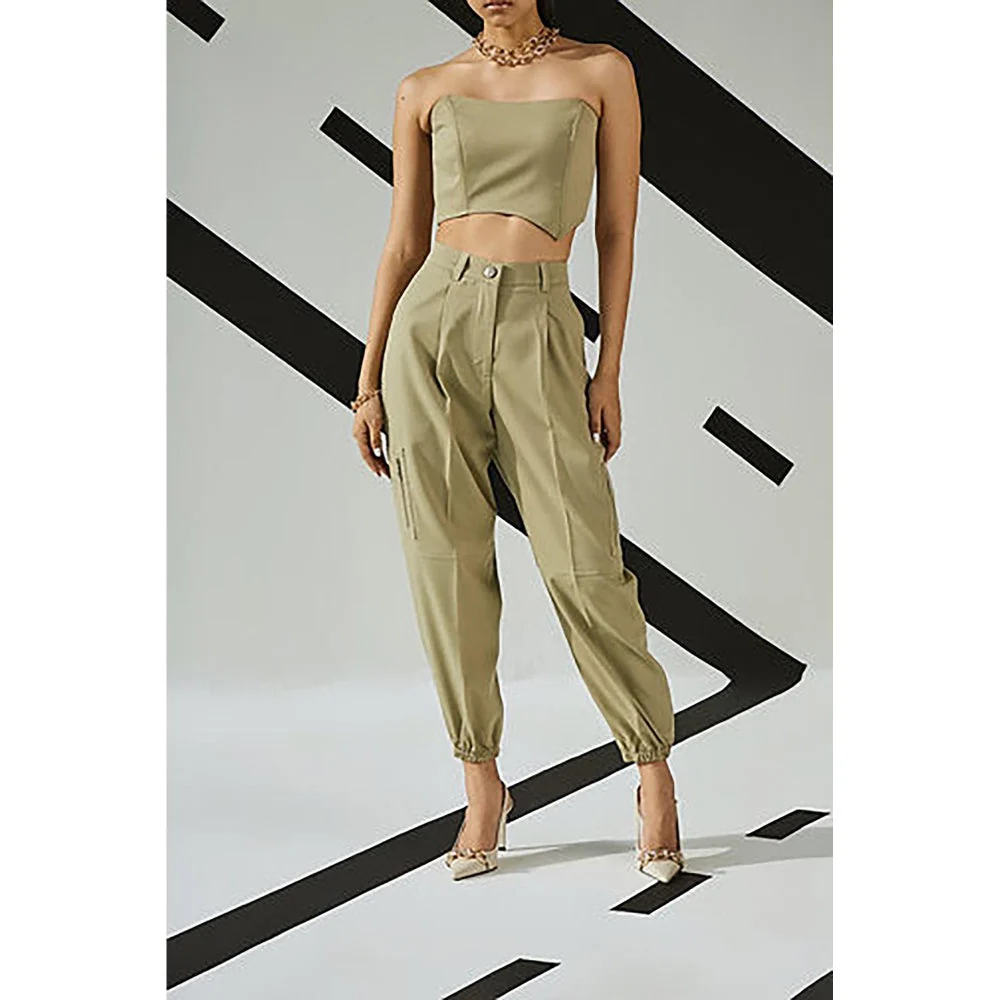 The Dapper Lady Jade Pleated Joggers - Image 5
