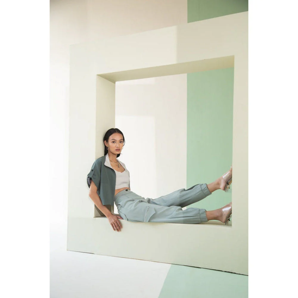 The Dapper Lady Sage Zipped Joggers - Image 4