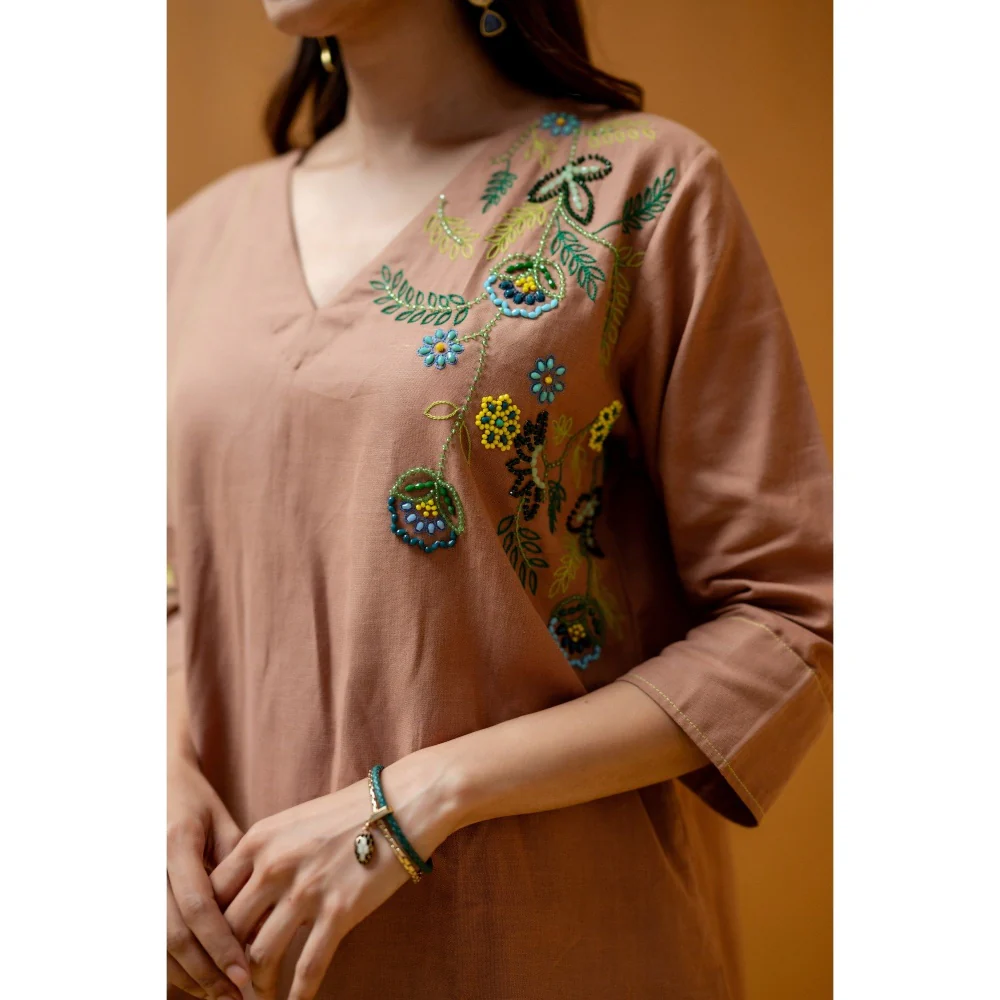 The House of Hemp Peach Kaashni Co-Ord Set - Image 8
