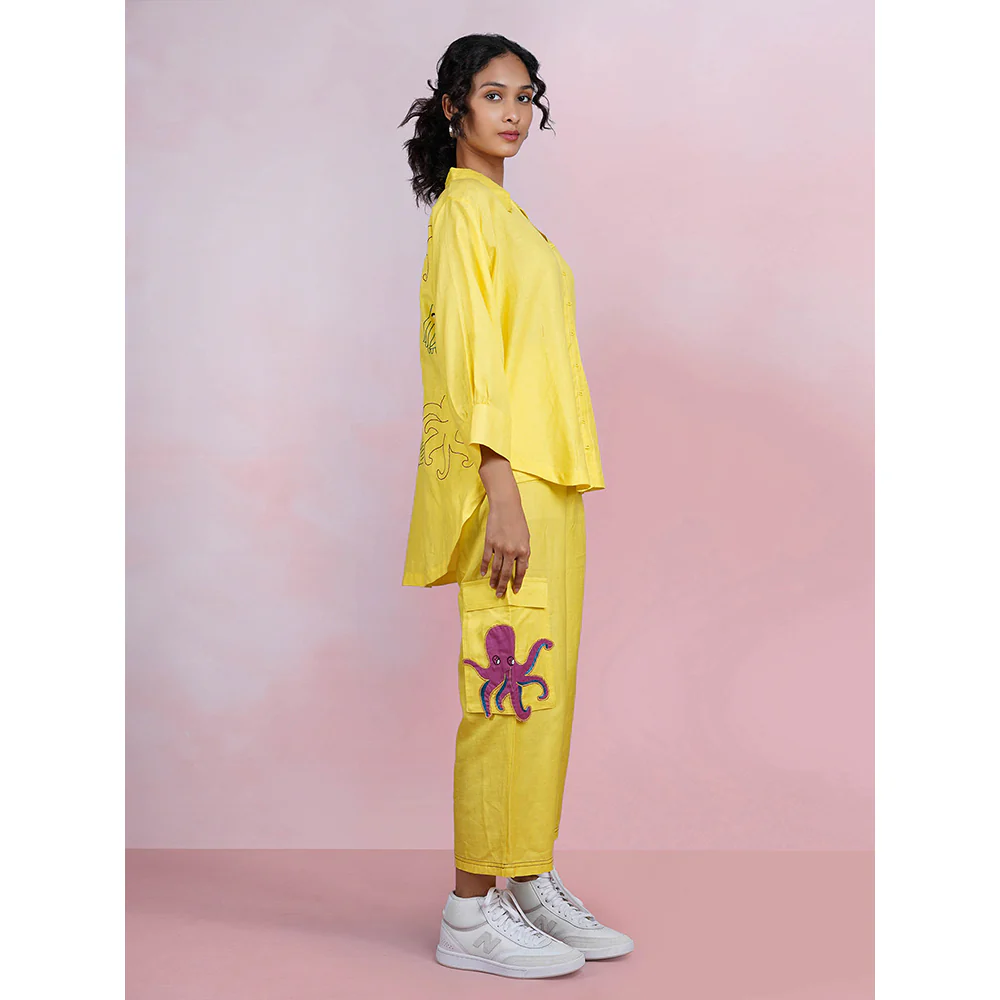 The House of Hemp Seafarer Co-Ord - Lemon Yellow (Set of 2) - Image 3