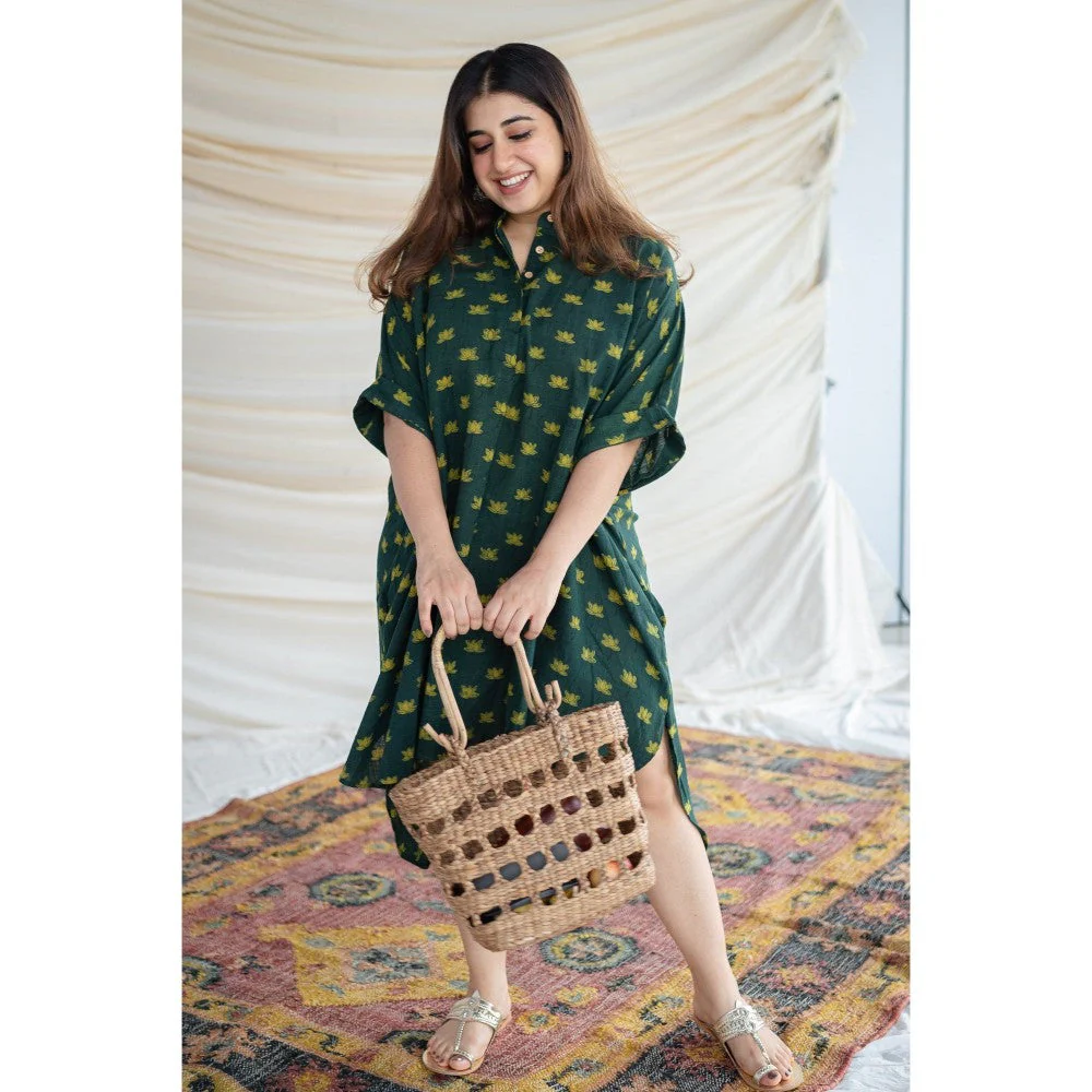 The Indian Ethnic Co. Bargad Slub Cotton Dress - Image 2