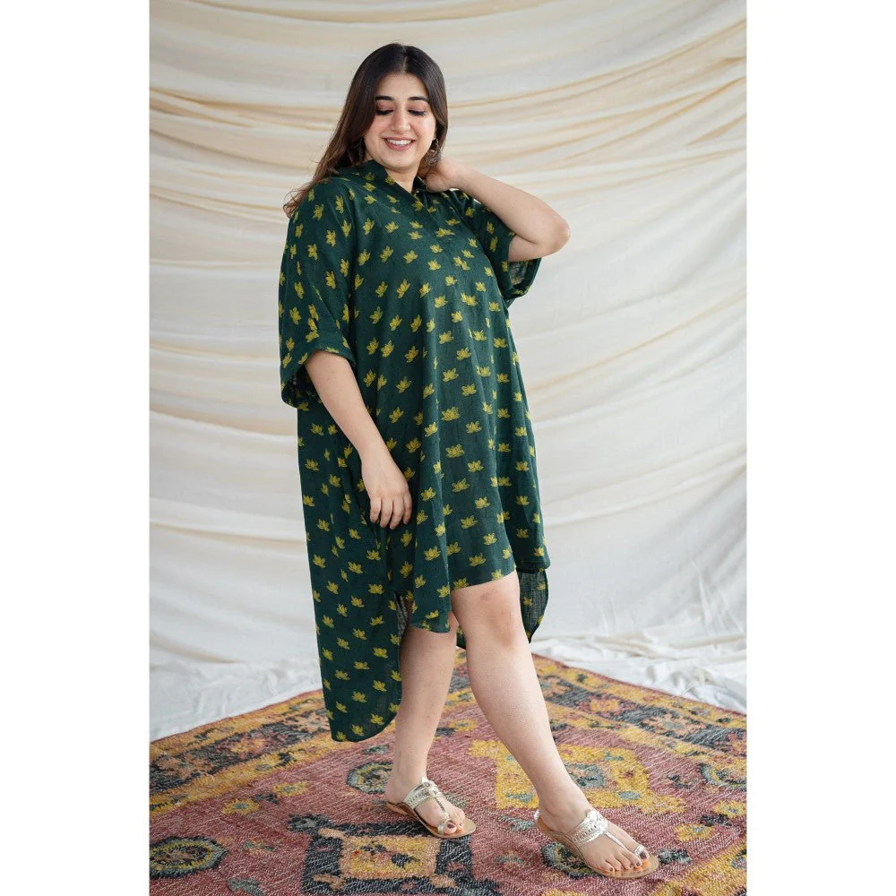 The Indian Ethnic Co. Bargad Slub Cotton Dress - Image 3