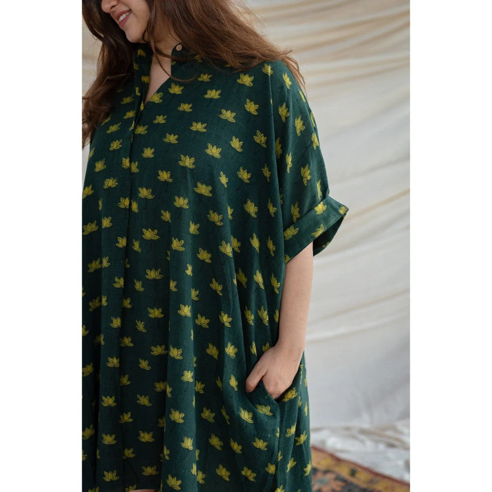 The Indian Ethnic Co. Bargad Slub Cotton Dress - Image 5