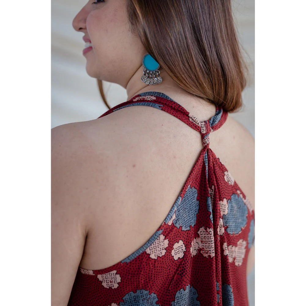 The Indian Ethnic Co. Vishaka Ajrakh Cotton Dress - Image 6