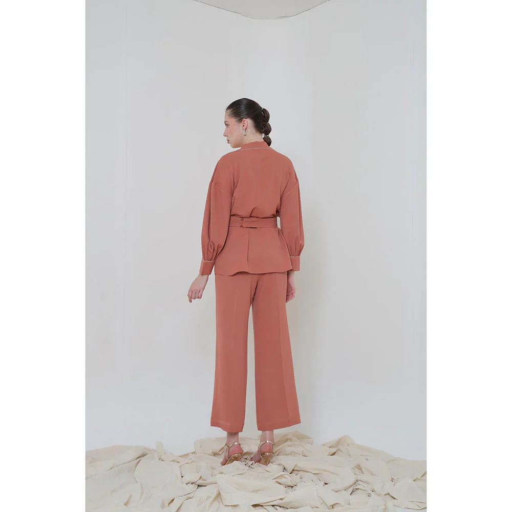 THE SILK LOVE Rust Dora Co-Ord Set - Image 2