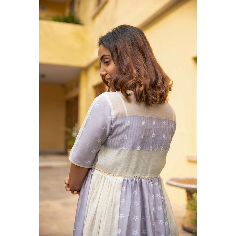 The Yellow Bow Lilac Mogra Jacket Dress (Set of 2) - Image 3
